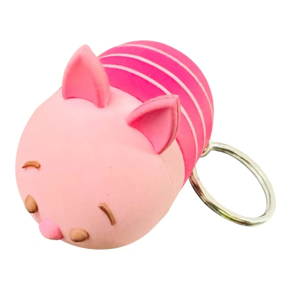 Pink and Brown Piglet key chain
